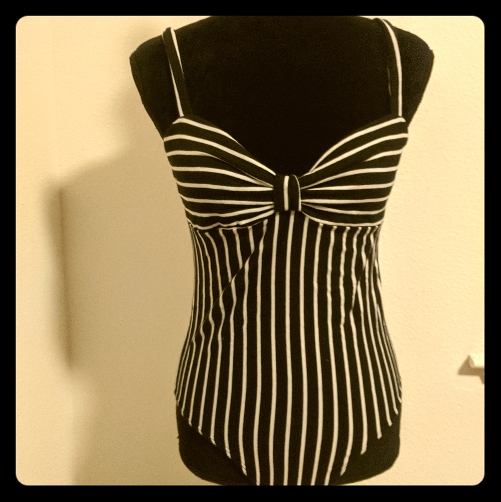 Striped bodysuit